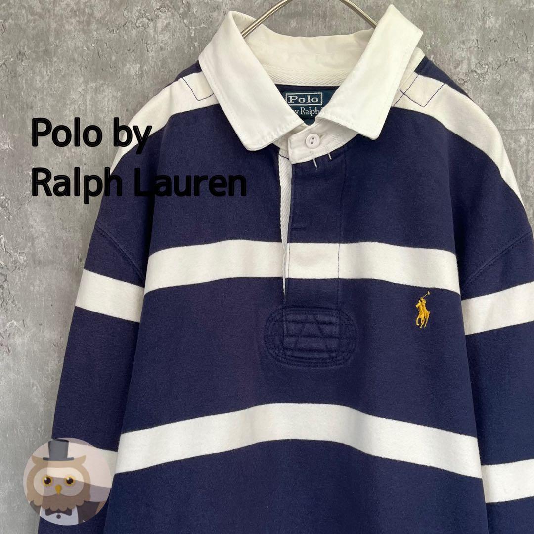 【人気カラー】ポロ ラルフローレン ボーダー 長袖 ラガーシャツ 古着 常田大希