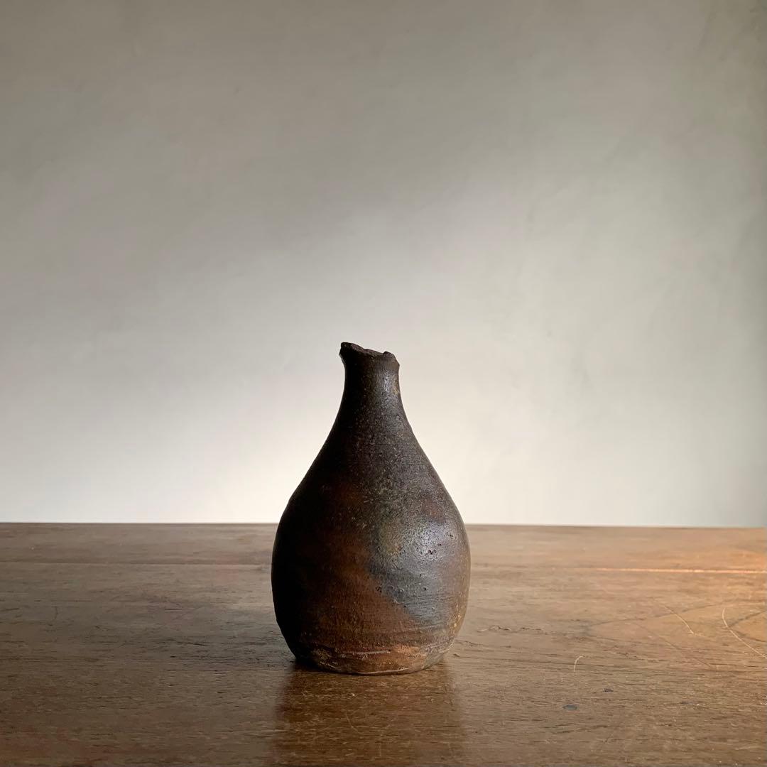 喜名 知花焼 焼締褐釉瓶 徳利 酒器 古美術 琉球美術 古道具 アンティーク