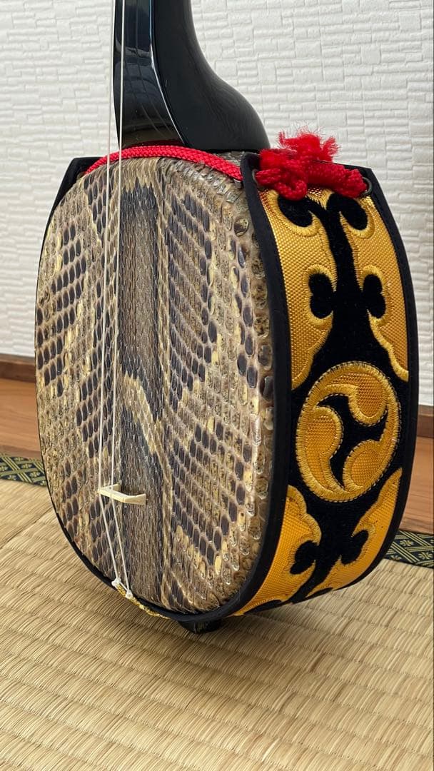 3/18まで特価❗️沖縄三線　ソフトケース付　初心者　三味線　黒塗