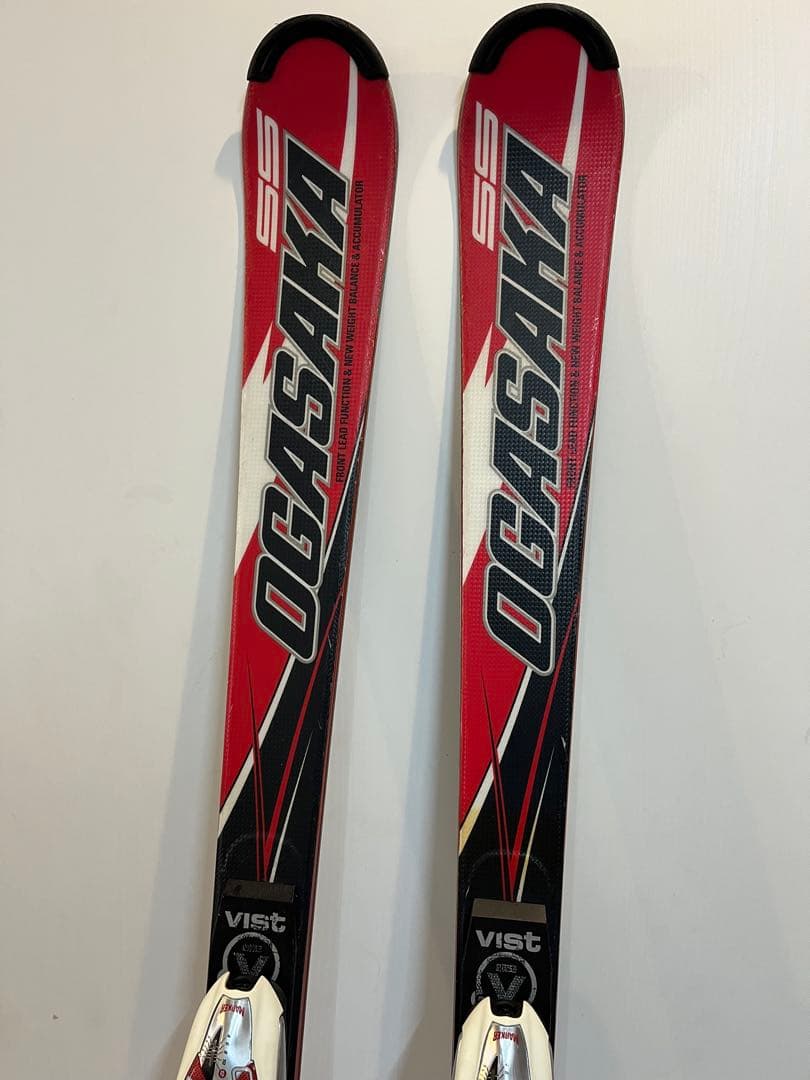 KEO'S SS スキー 板 赤黒 マーカービンディング付き