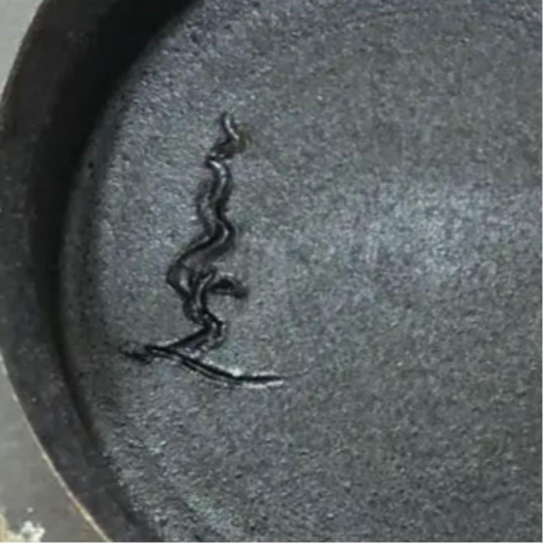 古美術品◼️蔵から出て来た、真っ黒な美しい流線形の大きな壺、壷、花瓶、花道具