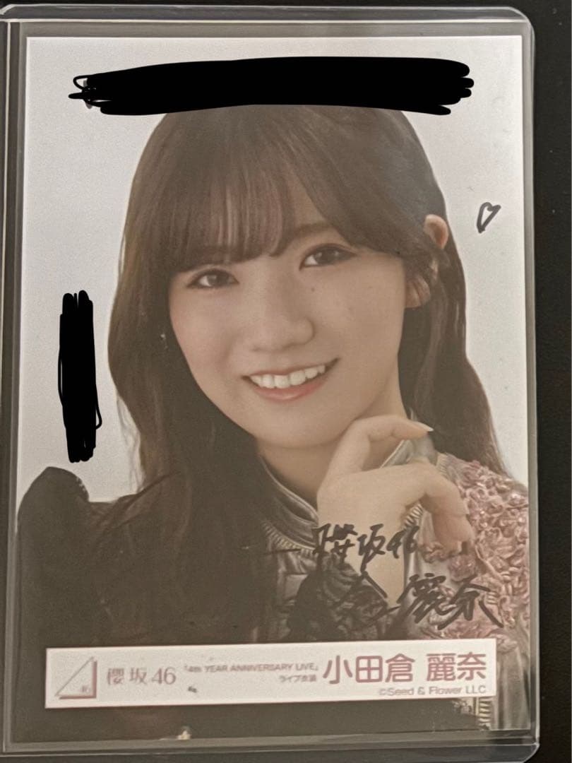 小田倉麗奈 サイン入り写真 4th ANNIVERSARY