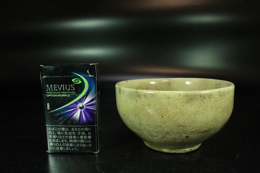 茶道具 古萩 茶碗 仕服 時代物(K-XA816)