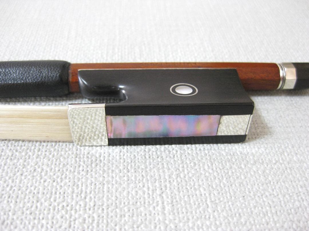 【上級分数弓3/4】 フランス製 Luthes Paris 銀黒檀 バイオリン弓