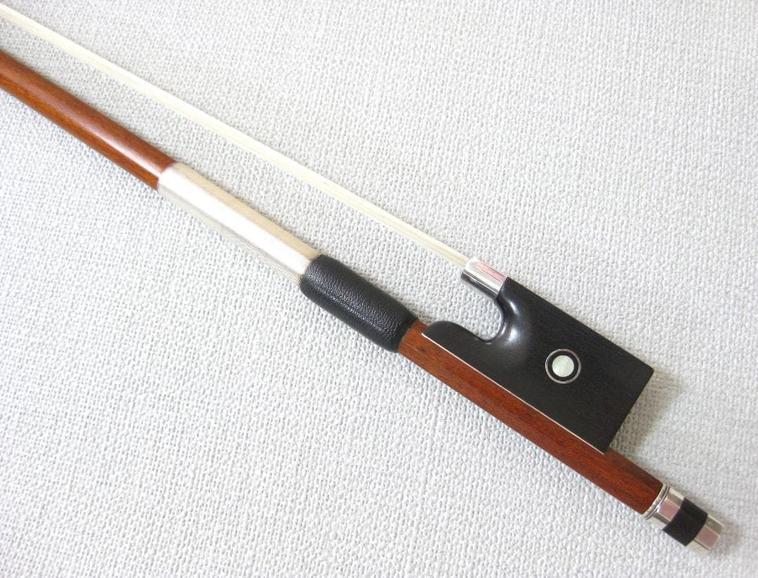 【上級分数弓3/4】 フランス製 Luthes Paris 銀黒檀 バイオリン弓