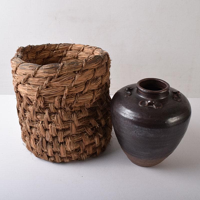 志戸呂焼　瀬戸焼　祖母懐　四耳壷　茶壷　C　R8354H