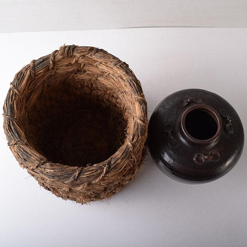 志戸呂焼　瀬戸焼　祖母懐　四耳壷　茶壷　C　R8354H