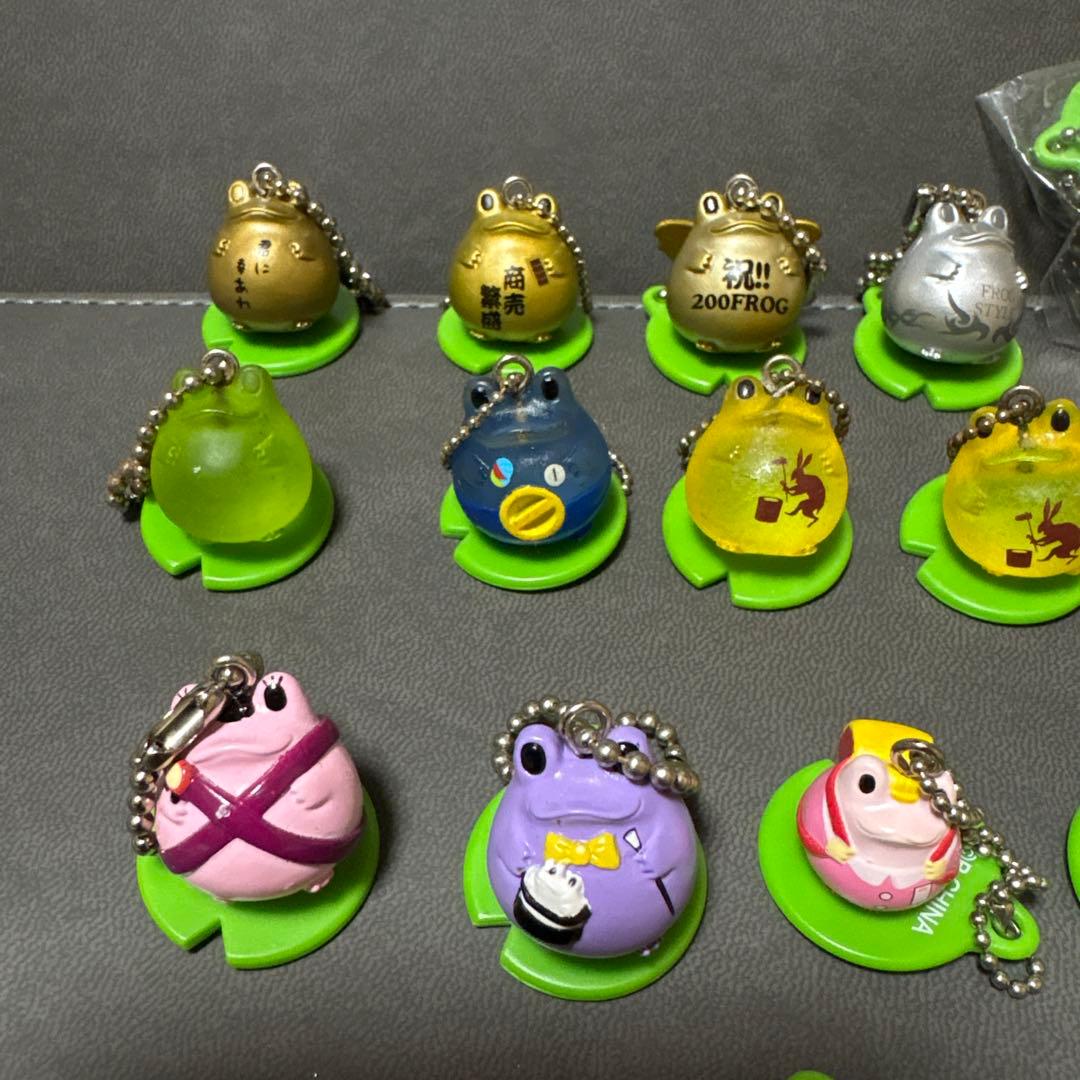 カエル フロッグスタイル キーホルダー 金 銀 クリア 子供 No,4 セット