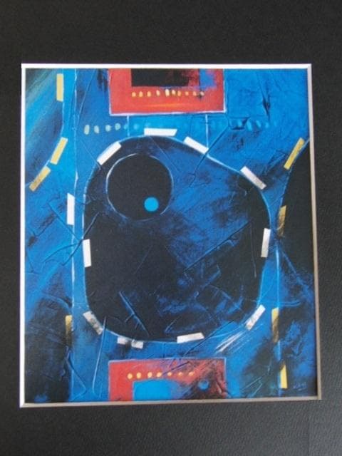 甲斐典士、【ファン】、希少な額装用画集より、新品額装付、状態良好