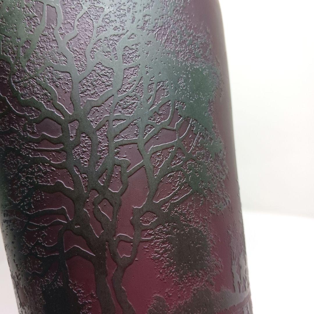 V225 1900年初期 J.B LEVEILLE作 湖水風景文花瓶 カメオ彫