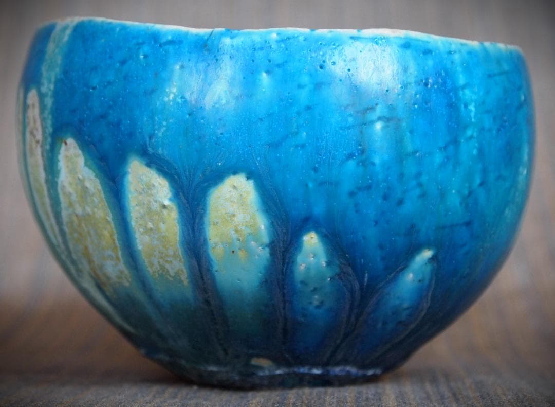 人気作家★金澤尚宜★てびねり青茶碗★あよお