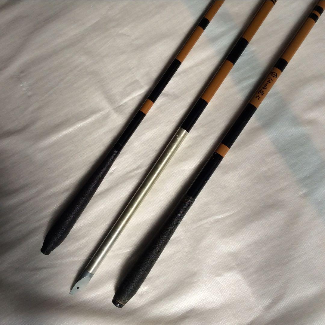 ヘラ玉柄2本竿掛け1本