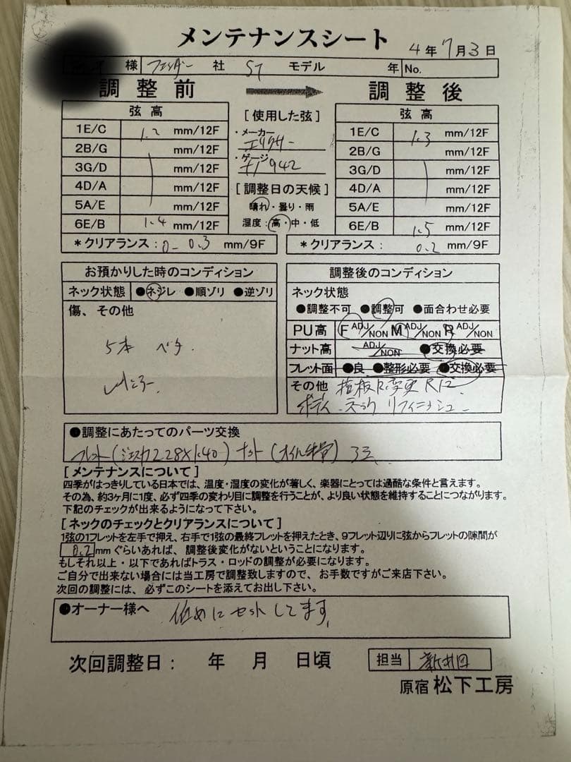 ギター fender american vintage 57 stratocaster