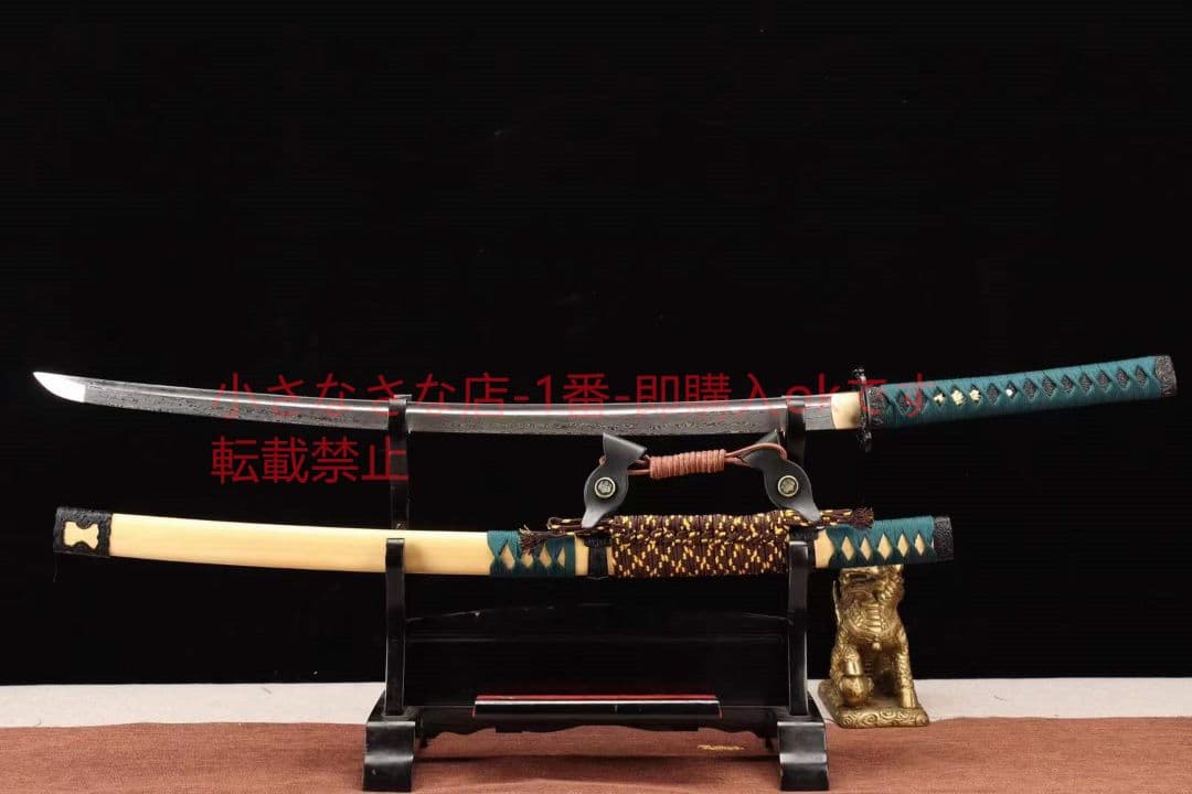 26寸百錬模様鋼武士太刀一徳淵 古兵器 武具 刀装具 日本刀 模造刀 居合刀