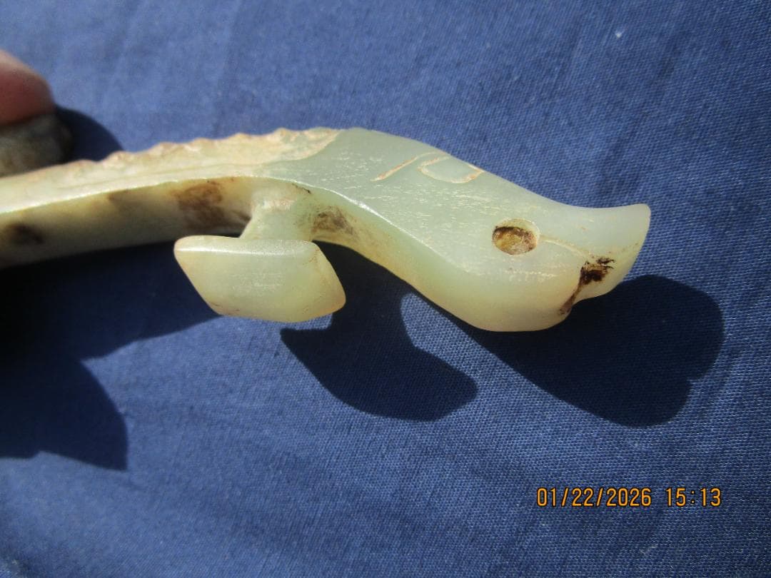 中国美術 たいこう 帯鉤帯締め 玉　石細工　彫り物　工芸品　１個