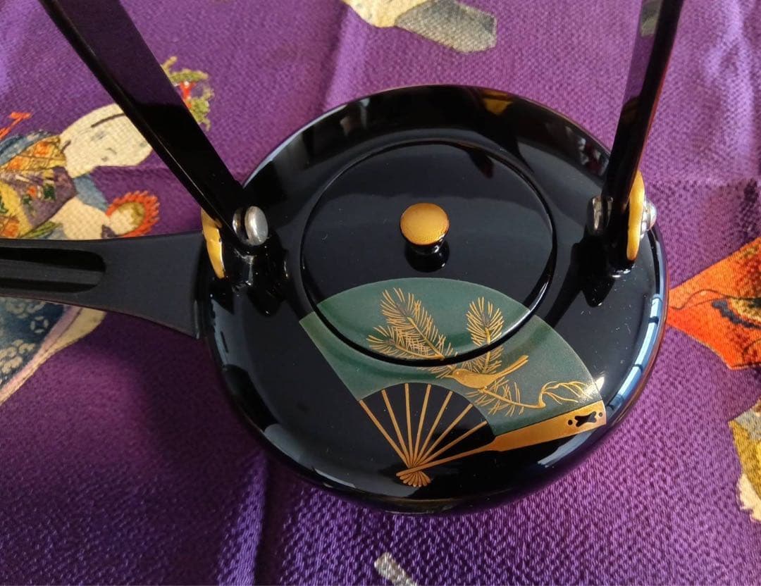 輪島塗　高級　漆器　扇面 ●屠蘇器　セット ●源氏香蒔絵　雪斉型お盆