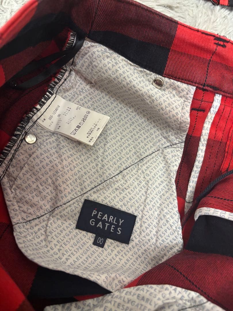 PEARLY GATES ゴルフウェアセット 赤黒チェック セットアップ