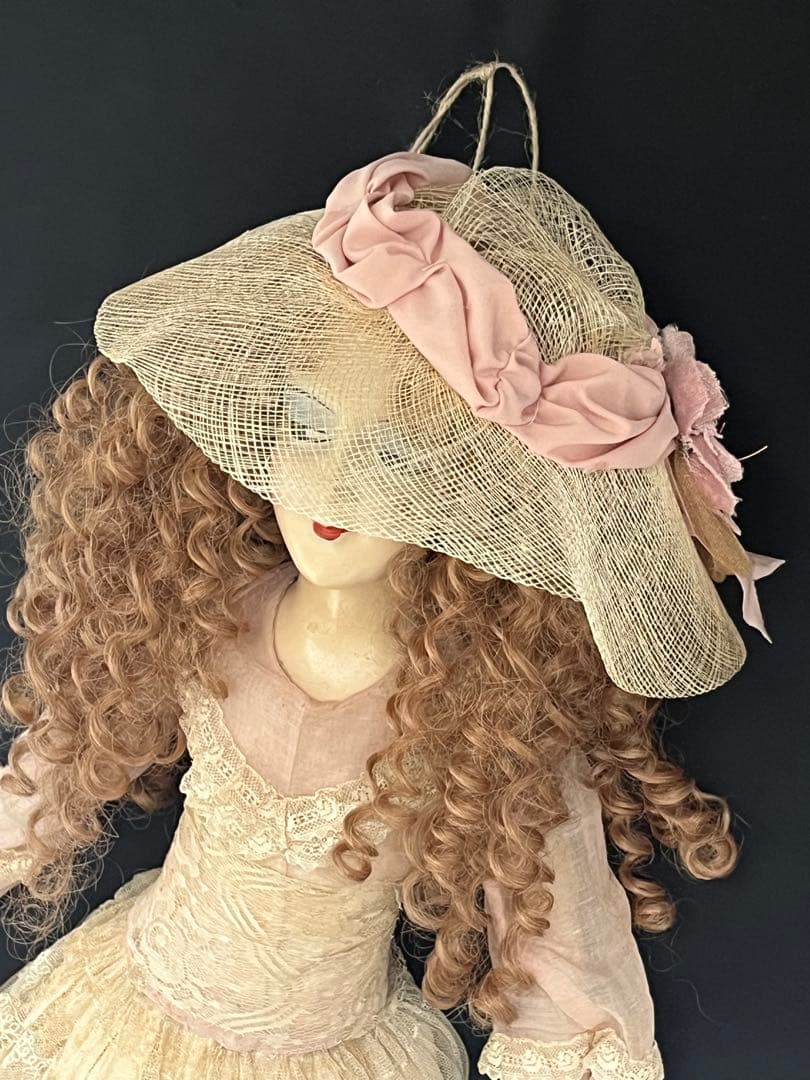 アンティークフランスフレンチヴィクトリアン ブドワールドール創作人形ビスクドール