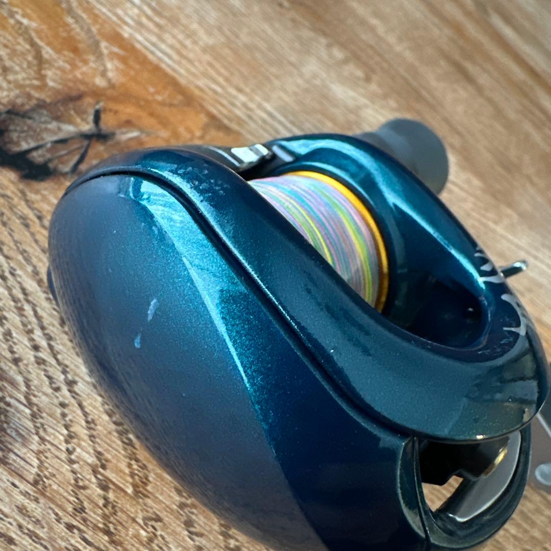 最終価格 SHIMANO 炎月 ベイトリール 青 釣り リール 鯛カブラ