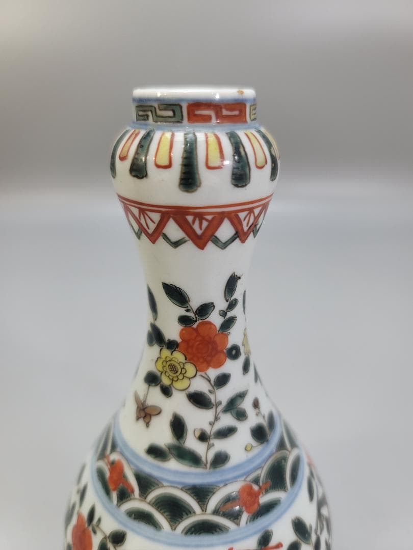 中国美術 萬暦赤絵 瓶 骨董品