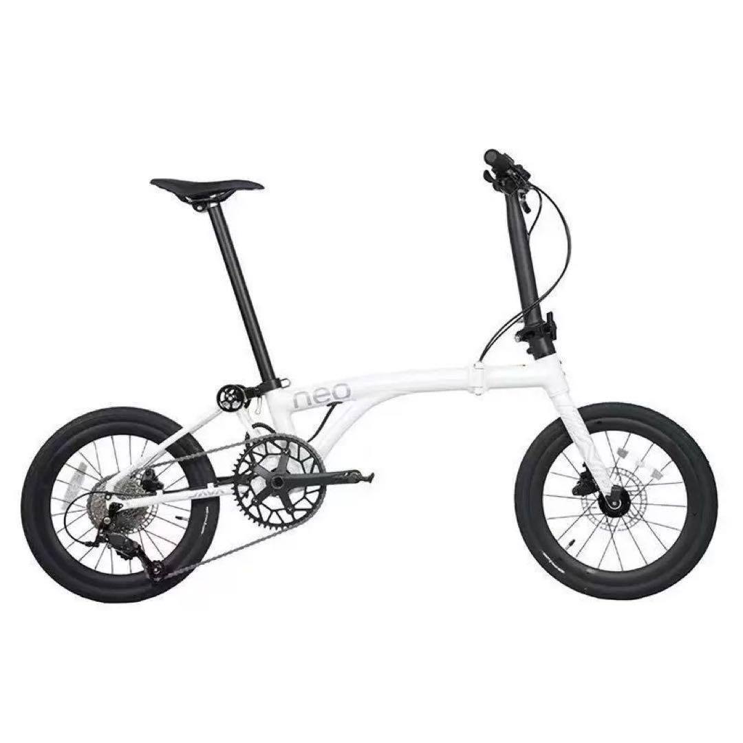 アルミ合金製 Brompton 同系 16インチ 折りたたみ自転車・9段変速