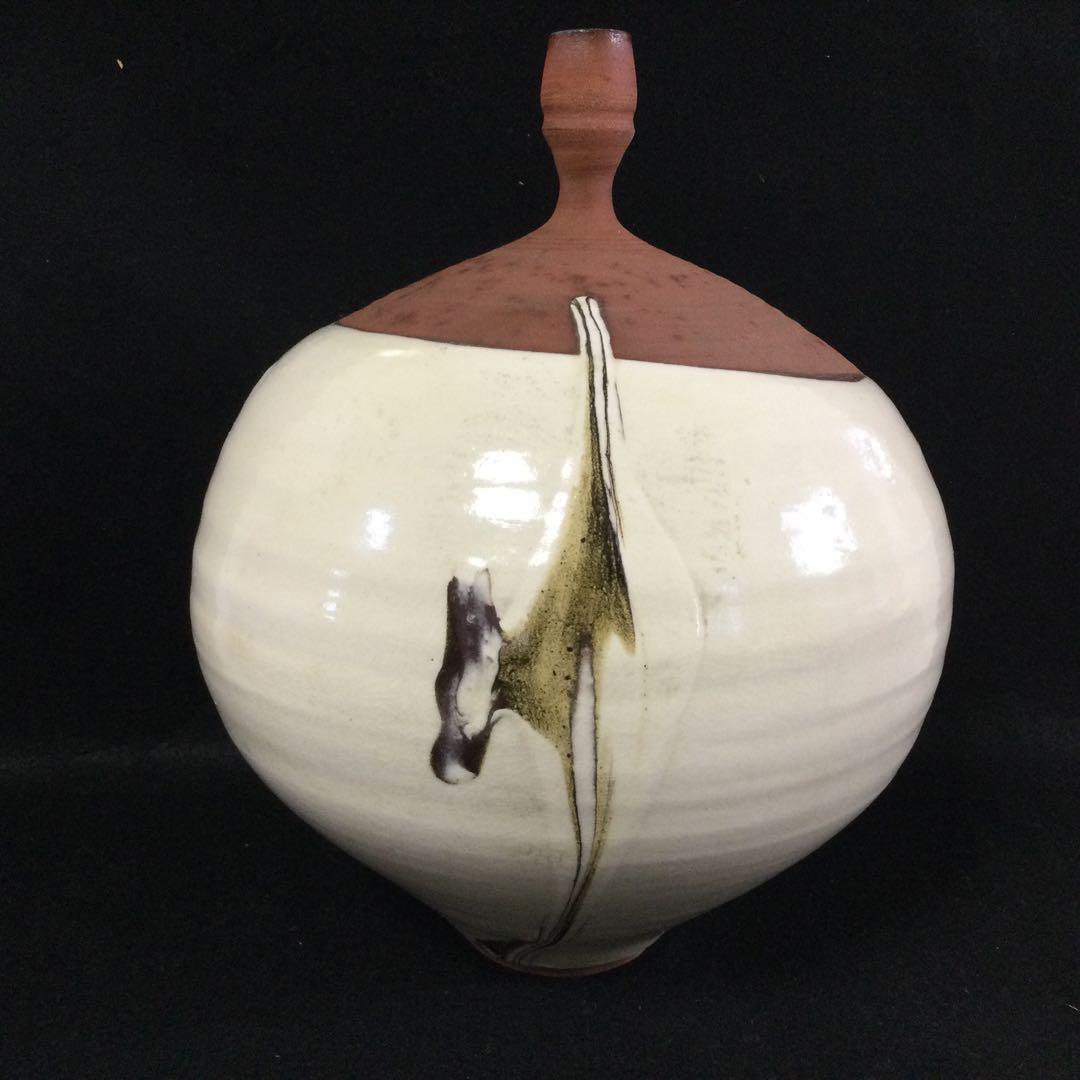 墨流壷 花器 近藤豊作 花瓶 供箱 L195