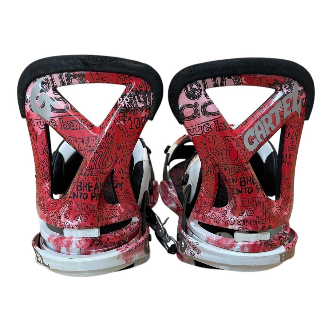 BURTON CARTEL バートン ビンディング Mサイズ 赤/白/黒