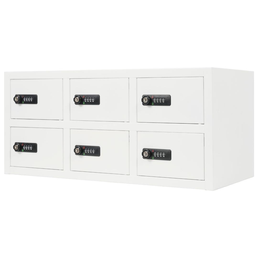 【新品】6人用貴重品ロッカー ダイヤル錠付き 完成品防犯