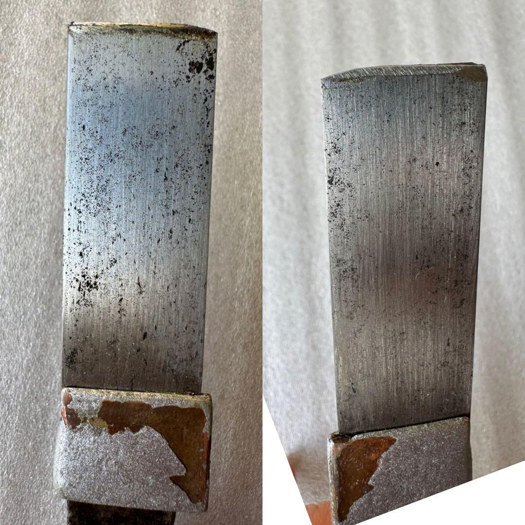 刀装具　残欠刃引合法カット品 鉄製刃 時代 武具　 古美術　現状品
