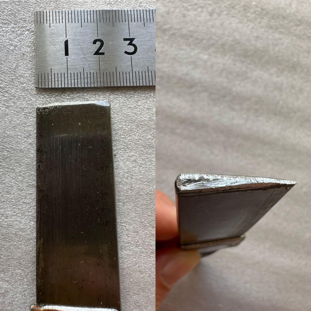 刀装具　残欠刃引合法カット品 鉄製刃 時代 武具　 古美術　現状品