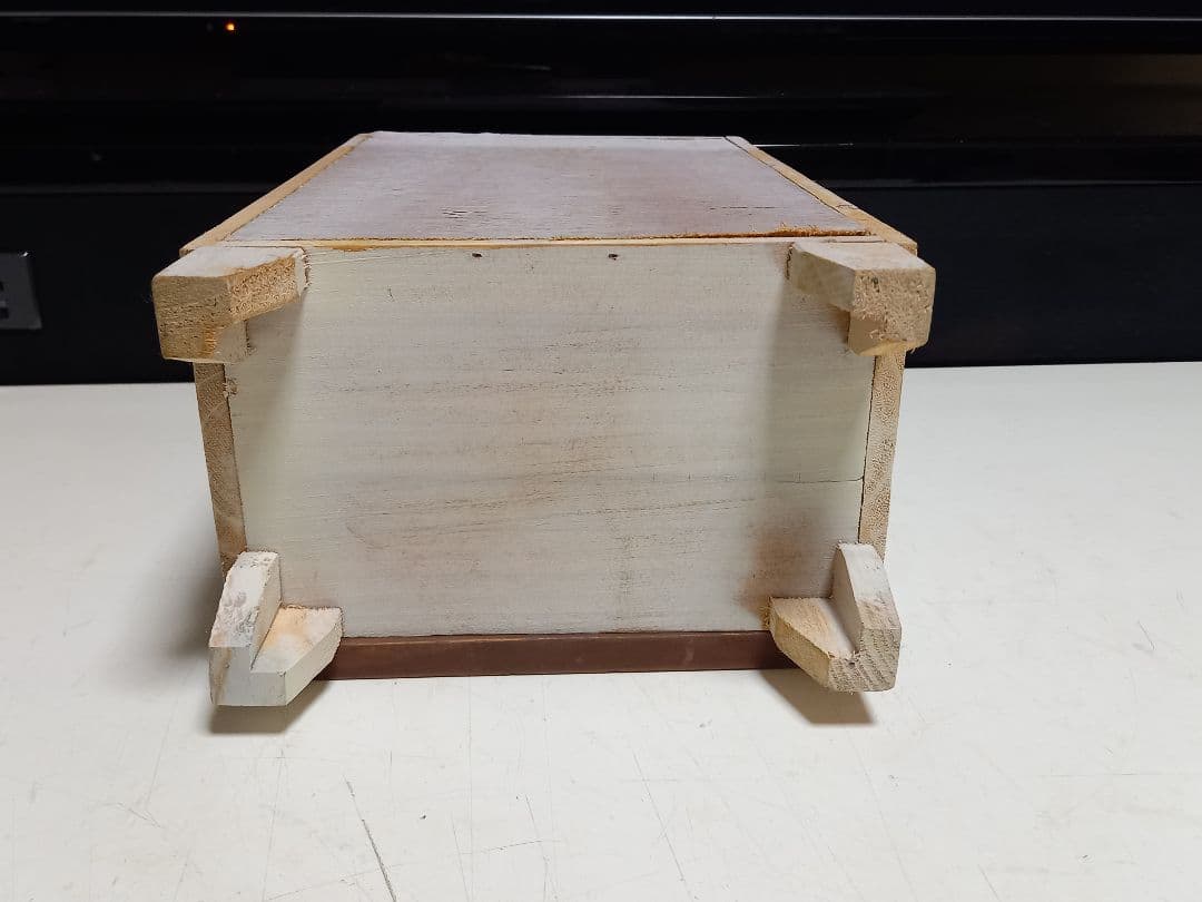 フレンチ　シャビー　ウッド　ディスプレイ　卓上　ソーダガラス　ショーケース