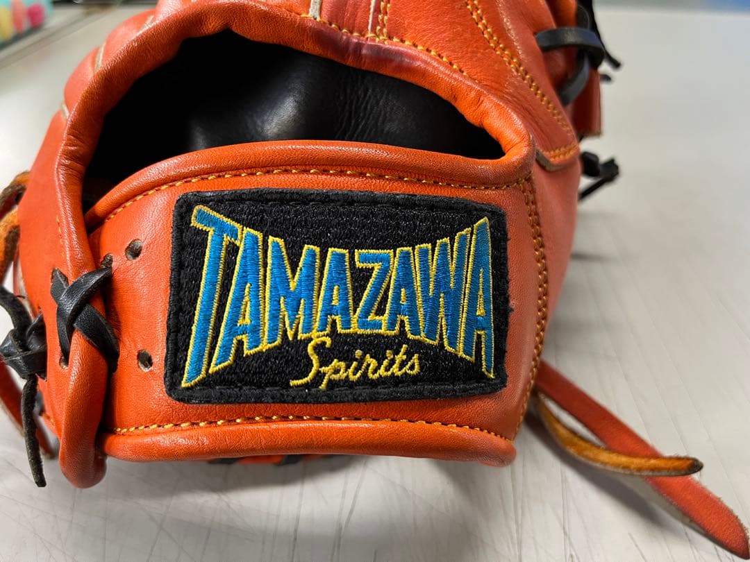 タマザワ　玉澤　軟式　グローブ　内野手　右投げ　オレンジ