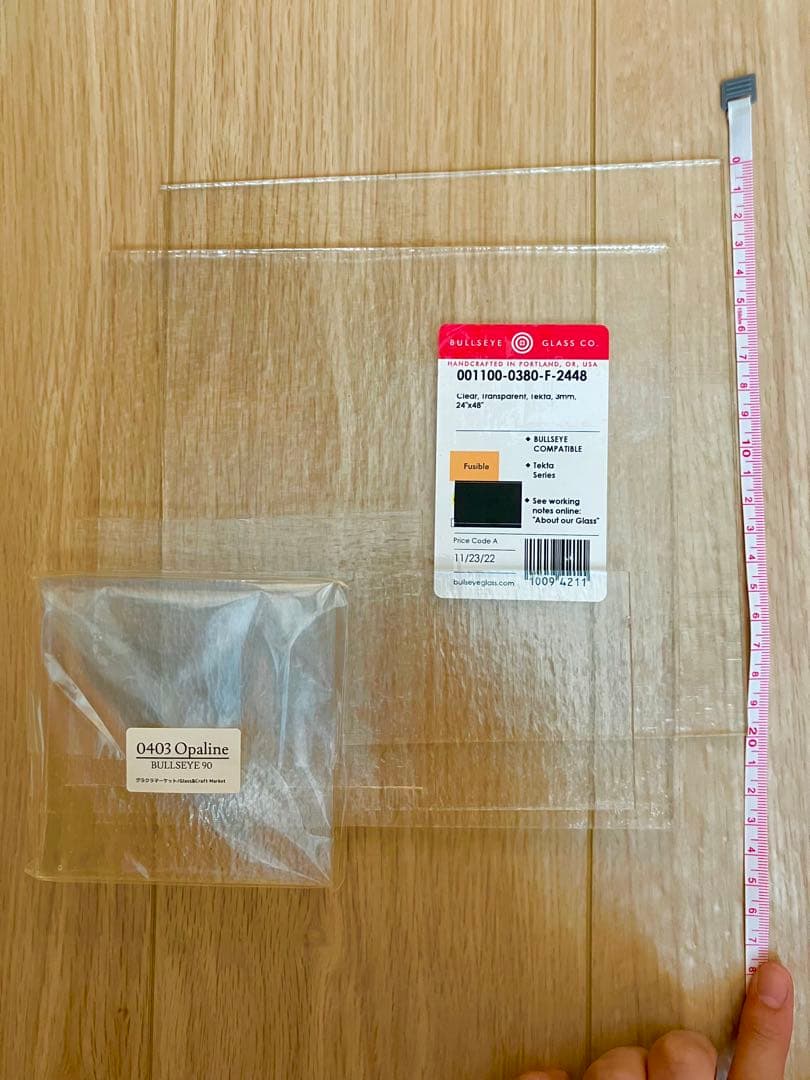 ガラス加工道具セット、型、ガラス板（フュージング等用）