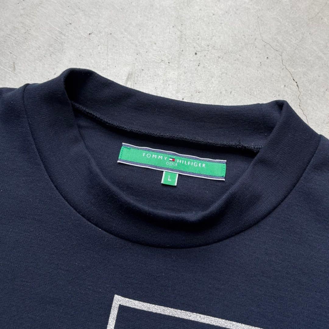 【美品】  GOLF 半袖モックネックシャツ ロゴ