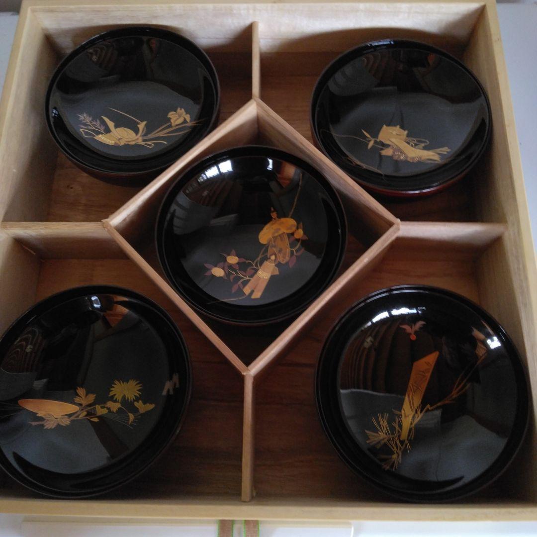 椀　輪島塗　絵変わり　五節句