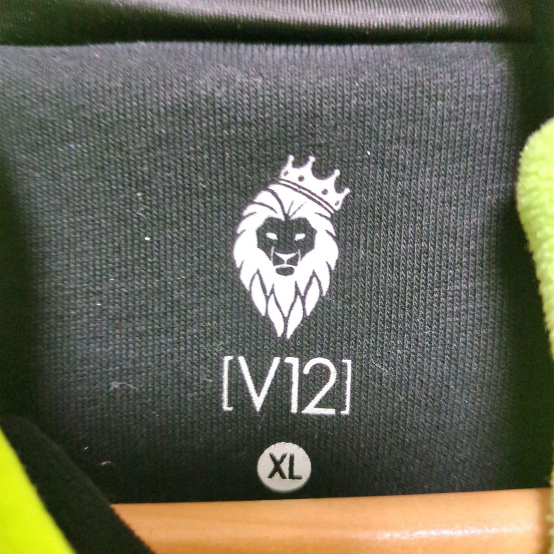 V12 VTWELVE ヴィトゥエルブ ジップアップパーカー 黒 XL