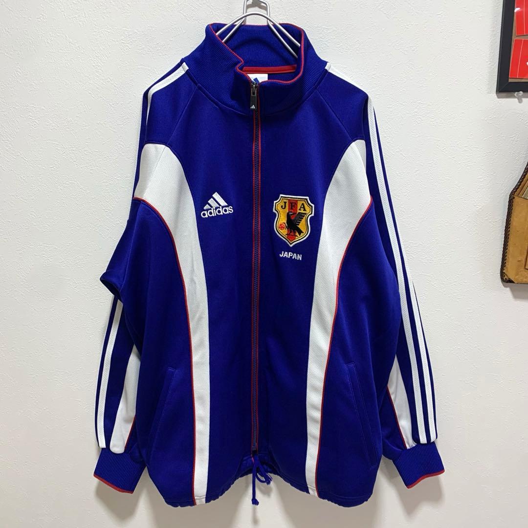 美品　アディダス　90s サッカー日本代表　ナイロンジャケット 刺繍　ロゴ