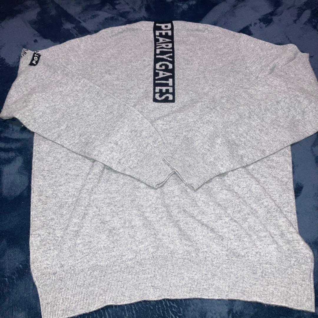 パーリーゲイツ カシミヤ クルーネックニットセーター カシミヤ100 6 グレー