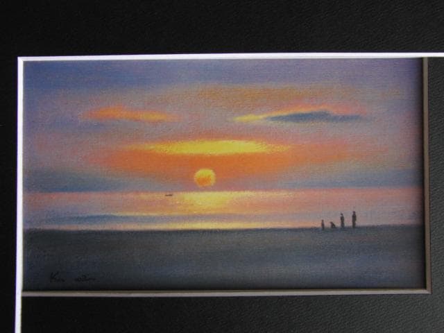 桑畑和生、幸福な朝、希少な画集より、新品高級額・額装付、状態良好