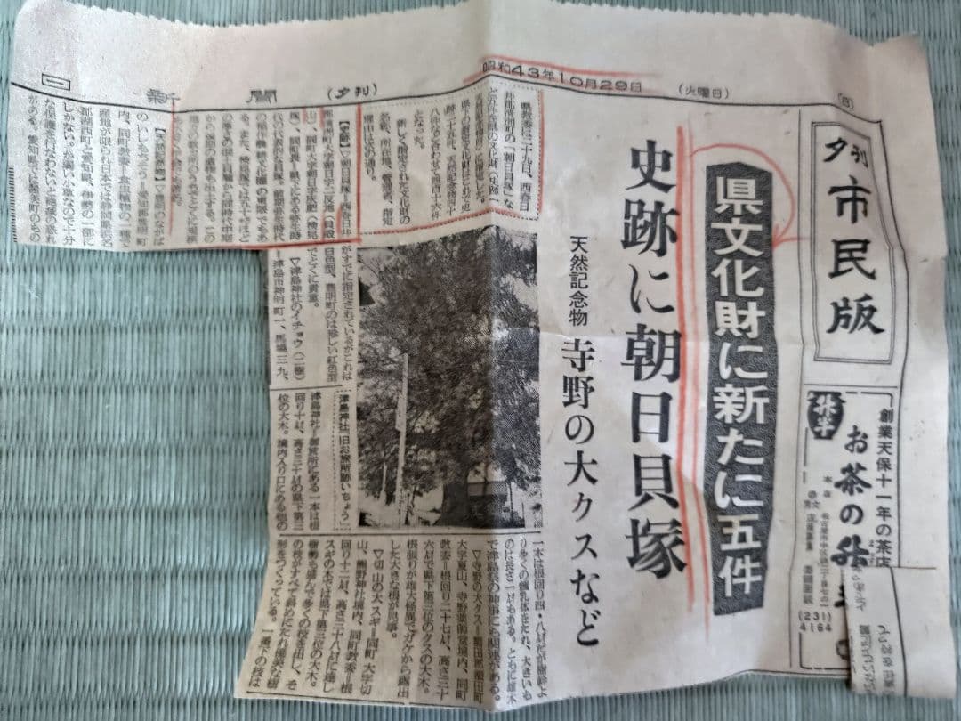 縄文式土器化石　朝日遺跡3点【本物】