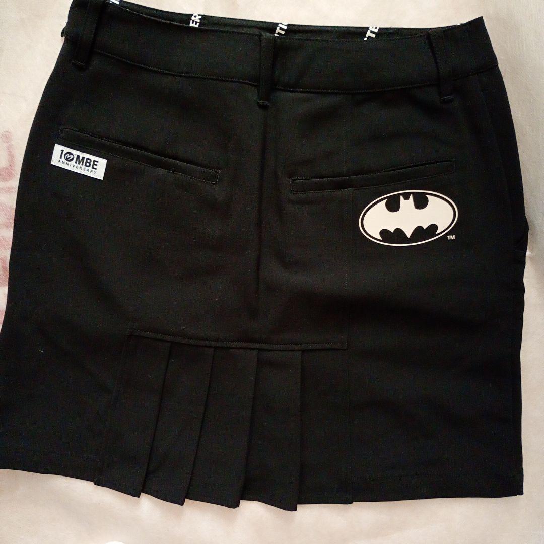 バットマンロゴ付き黒プリーツスカートサイズ00