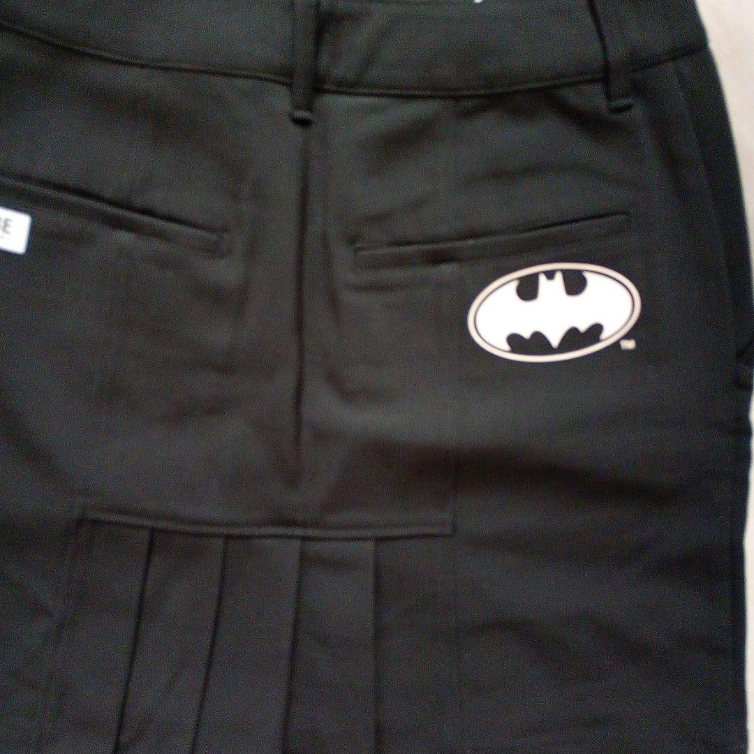 バットマンロゴ付き黒プリーツスカートサイズ00