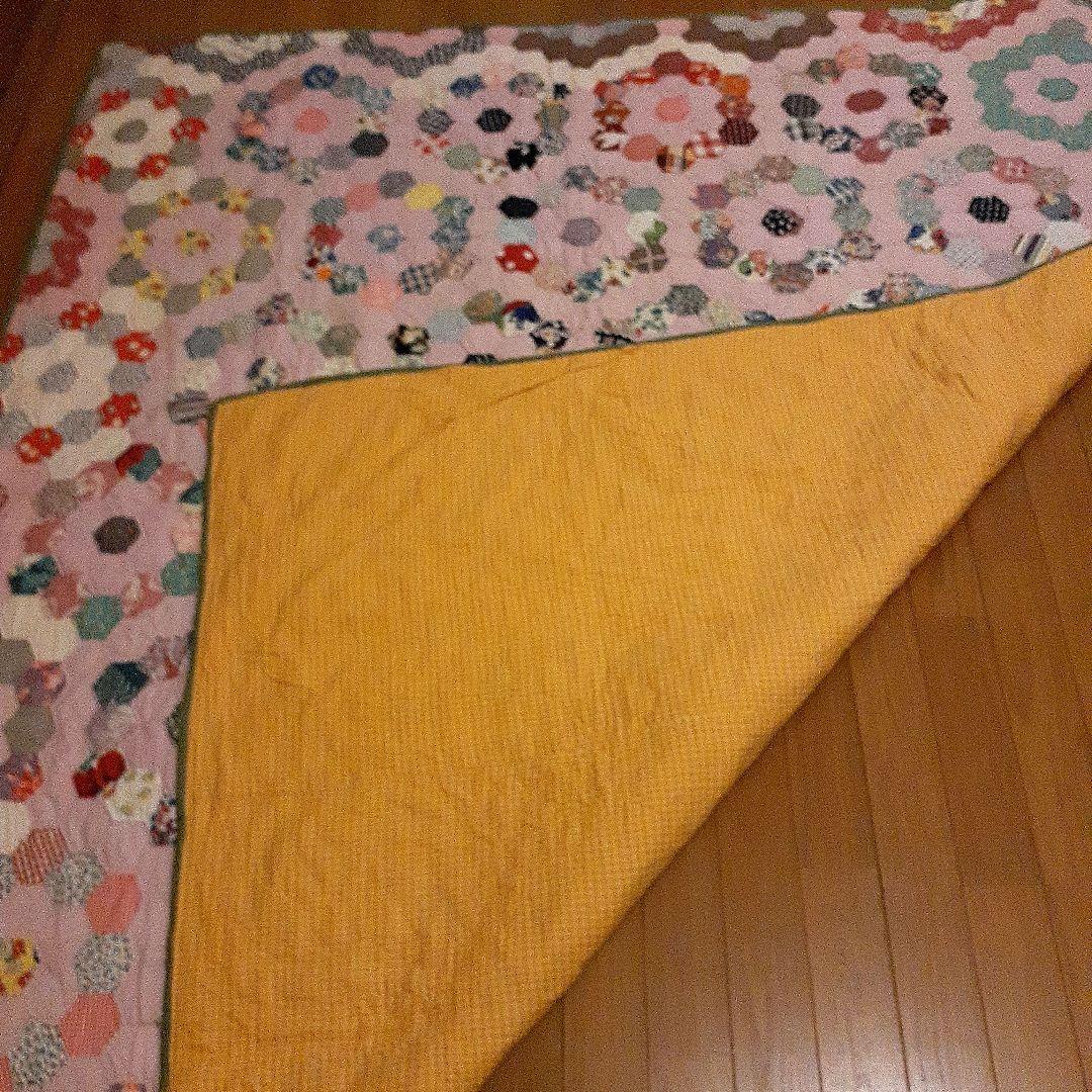 ⭐超美品！手縫いアンティークキルト　68 A-1