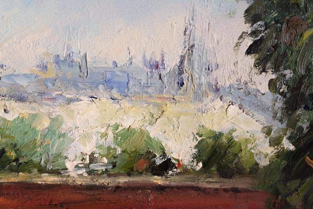 未使用高級ゴールド額付★手書き油絵★外寸約880×660mm 玄関やリビングに7