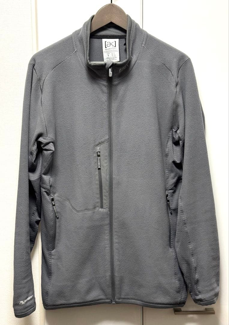 Burton ak457 マイクロフリース　フルジップジャケット　グレー L