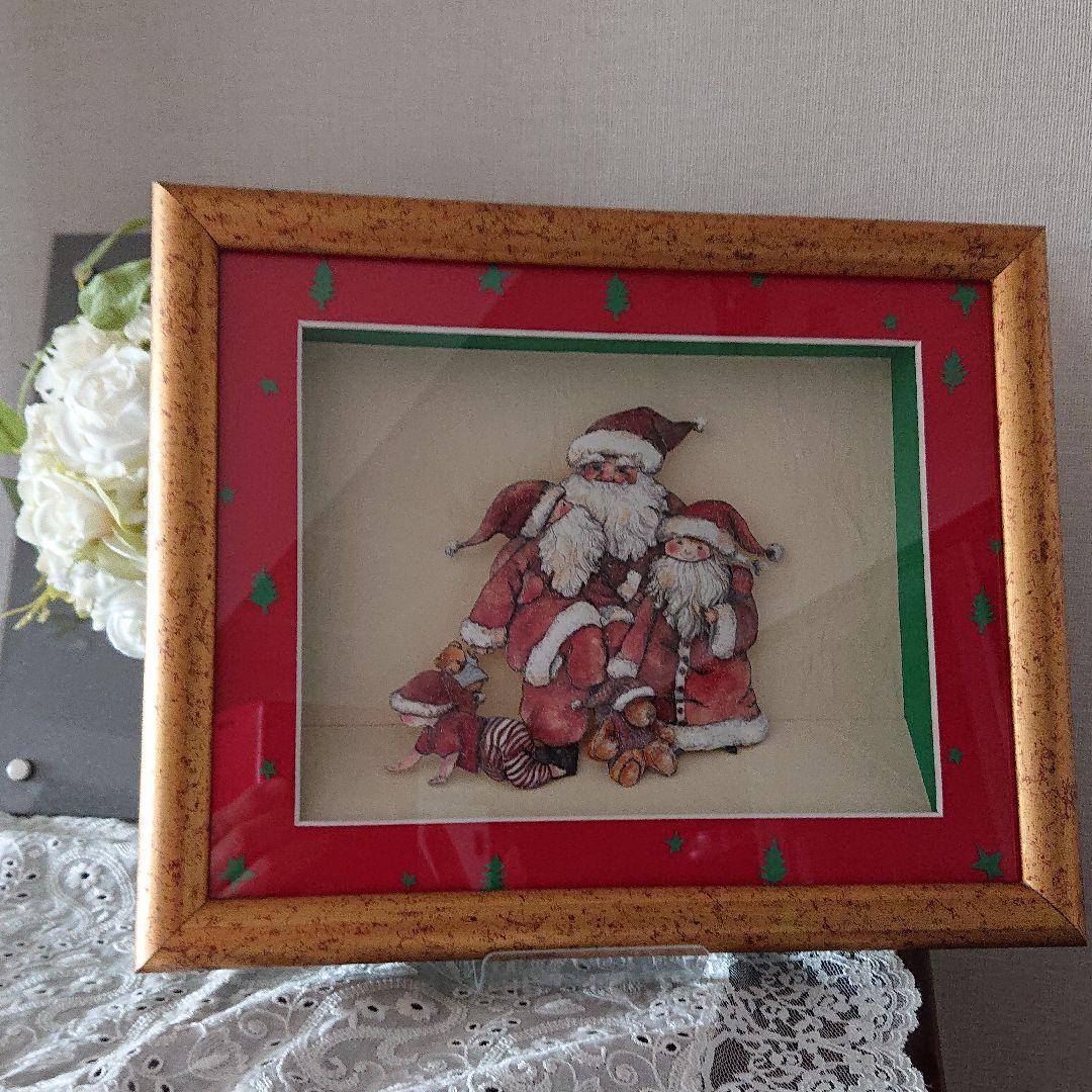 新品　★ 絵画  シャドーボックス完成品  クリスマス