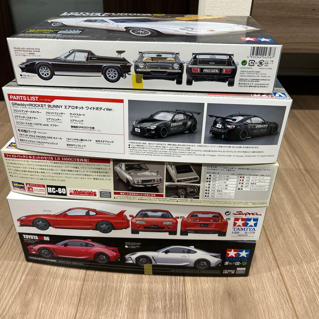 1/24 カーモデル　プラモデル　まとめ売り　スープラ　セリカ　86 ロータス