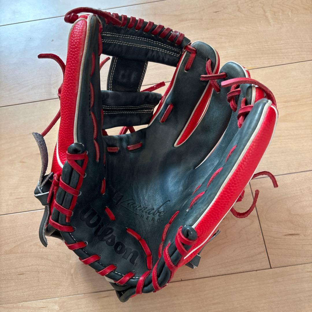 Wilson 軟式グローブ レッド　赤　紺