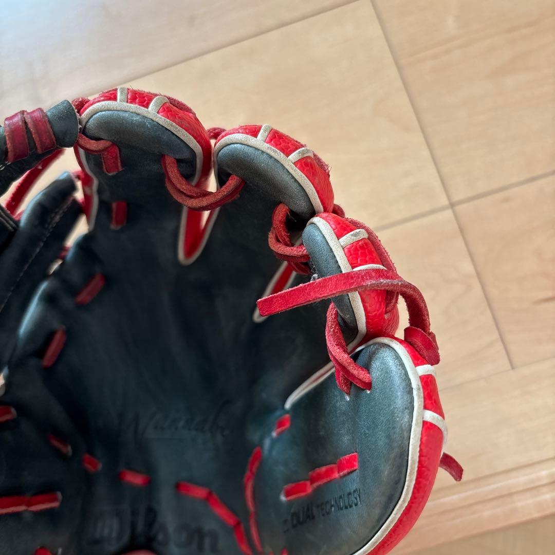 Wilson 軟式グローブ レッド　赤　紺