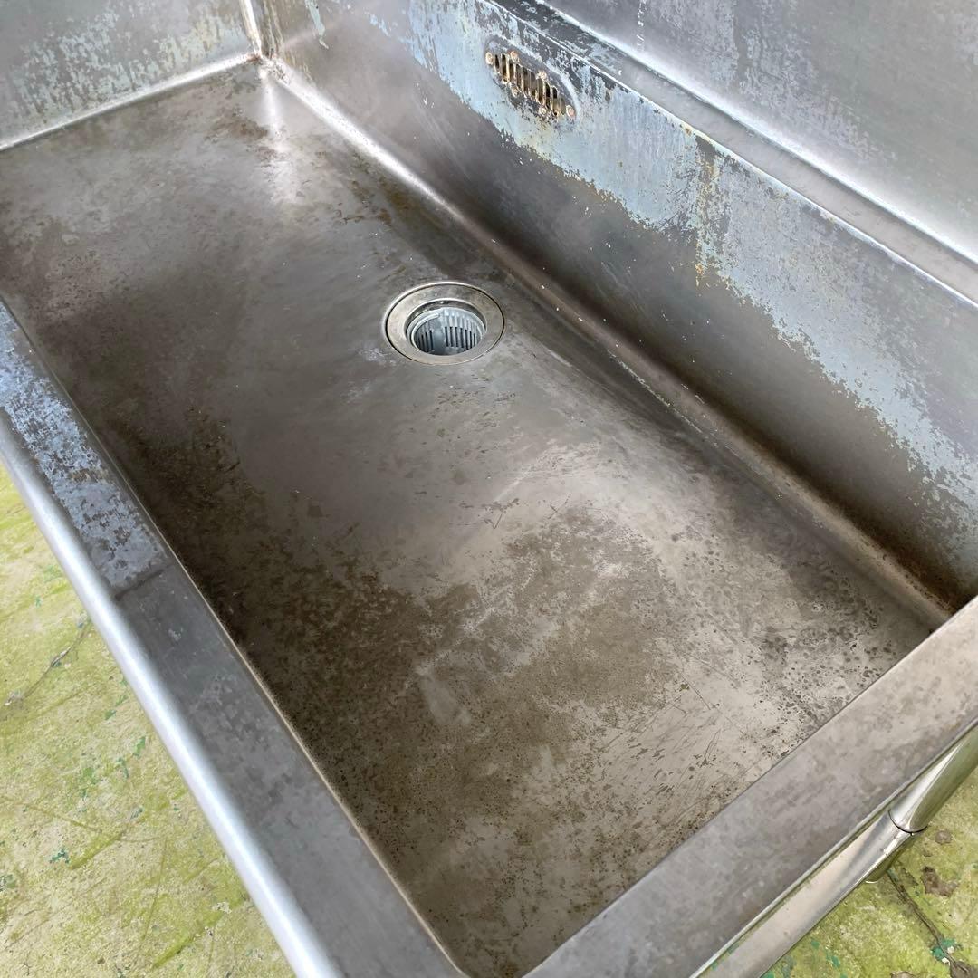 サンウェーブ 業務用ステンレス製1槽式シンク P-1S-126 水栓付き